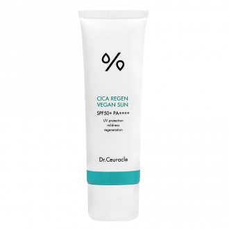 Сонцезахисний веганський крем з центелою азіатською Dr.Ceuracle Cica Regen Vegan Sun SPF50+ PA++++, 50 мл