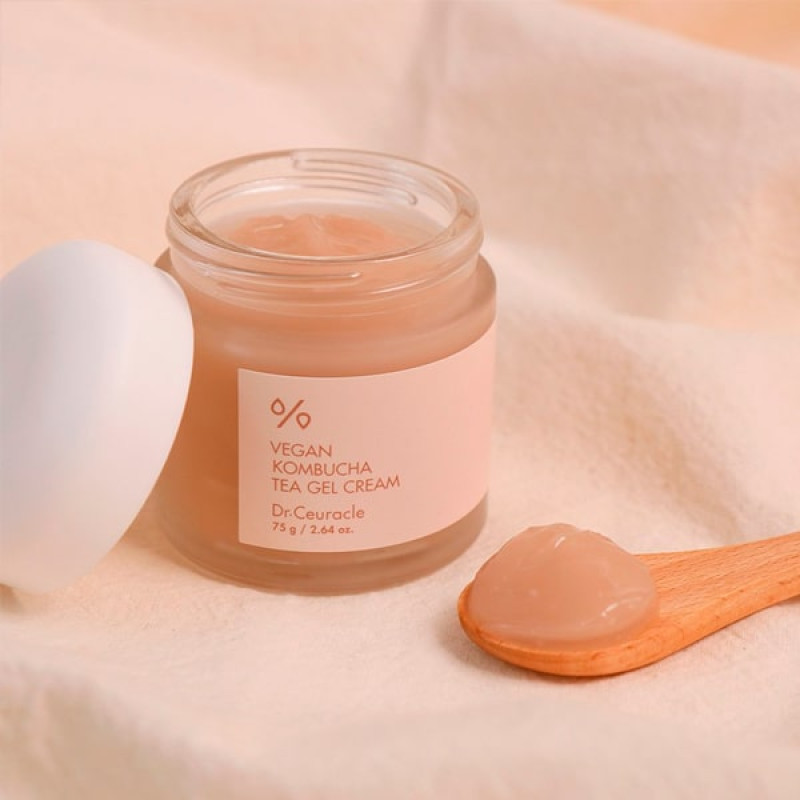 Веганський крем-гель з екстрактом комбучі Dr.Ceuracle Vegan Kombucha Tea Gel Cream