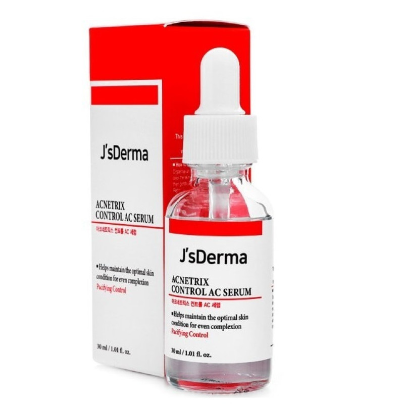Заспокійлива сироватка з ніацинамідом і цинком J’sDerma Acnetrix Control AC Serum 30 ml