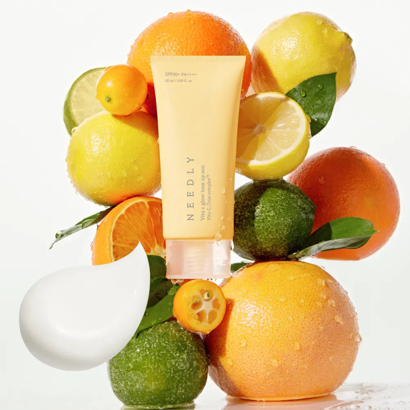 Сонцезахисний крем з ефектом освітлення та сяйва Needly Vita C Glow Tone Up Sun SPF 50+ PA++++