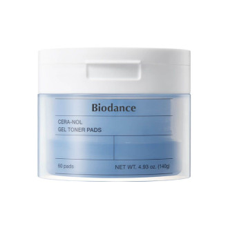 Зволожувальні гелеві тонер-педи для обличчя з керамідами Biodance Cera-nol Gel Toner Pads, 60шт