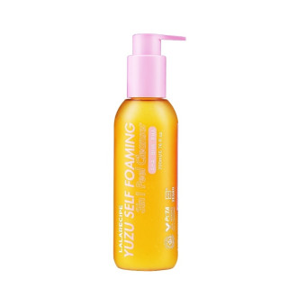Освітлююча пінка 3-в-1 для вмивання з екстрактом юдзу LALARECIPE Yuzu Self Foaming 3in1 Cleanser 200 мл