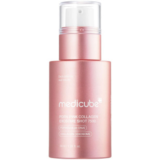 Регенеруюча сироватка з полінуклеотидами, екзосомами та спікулами Medicube PDRN Pink Collagen Exosome Shot 7500, 30 мл