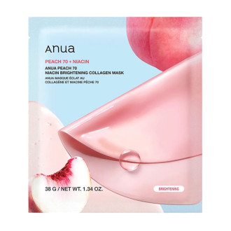 Гідрогелева колагенова маска ANUA Peach 70 Niacin Brightening Collagen Mask