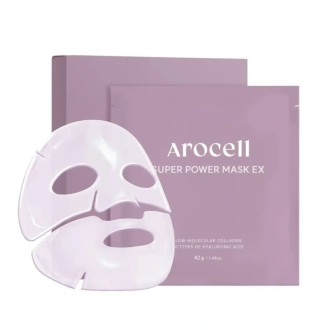 Гідрогелева маска з колагеном та 10 видами гіалуронової кислоти Arocell Super Power Mask