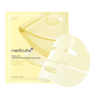 Освітлювальна гідрогелева маска з койєвою кислотою та куркумою Medicube Kojic Acid Turmeric Brightening Gel Mask, 28 г