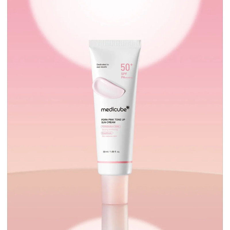 Сонцезахисний тонуючий крем з полінуклеотидами Medicube PDRN Pink Tone Up Sun Cream SPF50+ PA++++, 50 ml