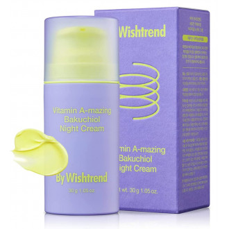 Нічний крем з ретинолом та бакучіолом BY WISHTREND Vitamin A-mazing Bakuchiol Night Cream 30 мл