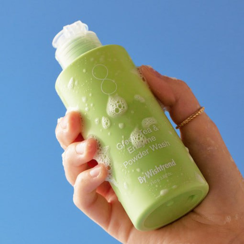 Ензимна пудра з ароматом матчі By Wishtrend Green Tea & Enzyme Powder Wash 110 гр