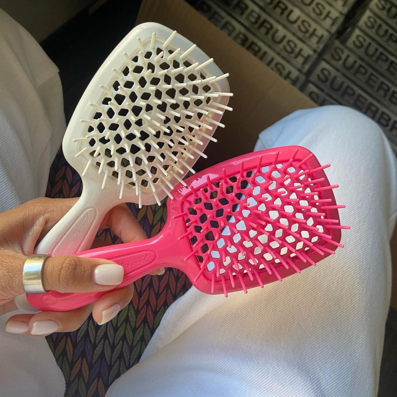 Гребінець для волосся Janeke Superbrush 1830 - рожевий неон