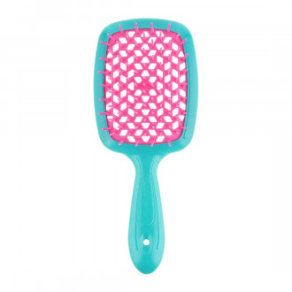 Гребінець для волосся Janeke Superbrush 1830 Original - Бірюзова з рожевим