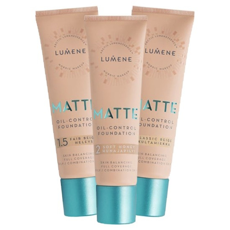 Матирующая тональная основа LUMENE MATTE Oil-control Foundation - Classic Beige