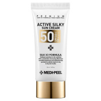 Сонцезахисний крем з комплексом пептидів і шовку Medi-Peel Active Silky Sun Cream SPF50+PA+++++