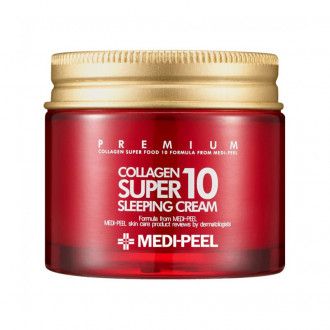 Крем для обличчя нічний з колагеном, керамідами та пептидами Medi Peel Collagen Super 10 Sleeping Cream, 70 мл