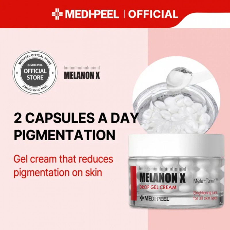 Капсульний освітлюючий гель-крем з  глутатіоном та ретенолом Medi-Peel Melanon X Drop Gel Cream