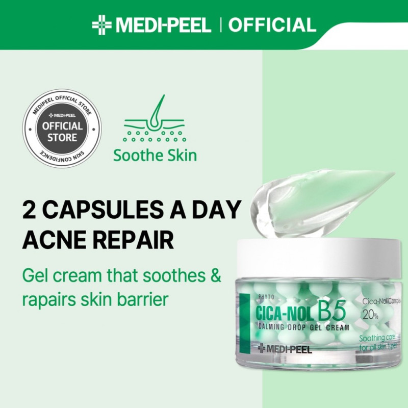 Заспокійливий капсульний крем-гель MEDI-PEEL Phyto CICA-Nol B5 Calming Drop Gel Cream