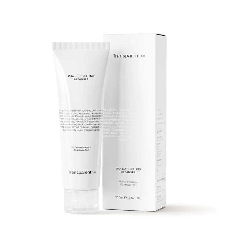 Очищуючий засіб для обличчя з ефектом пілінгу TRANSPARENT-LAB PHA Soft Peeling Cleanser 150 мл