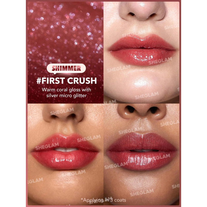 Блиск плампер для губ з шиммером Sheglam Pout-Perfect Shimmer Lip Plumper - First Crush