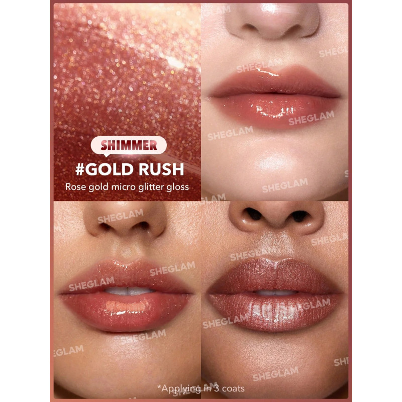 Блиск плампер для губ з шиммером Sheglam Pout-Perfect Shimmer Lip Plumper - Gold Rush