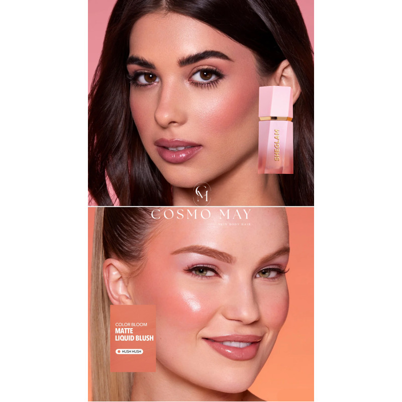 Рідкі матові румʼяна Sheglam Color Bloom Liquid Blush - Hush Hush